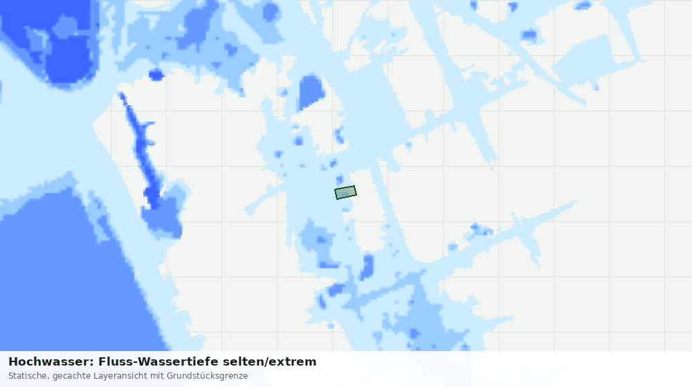 Statische Kartenansicht: Hochwasser: Fluss-Wassertiefe selten/extrem