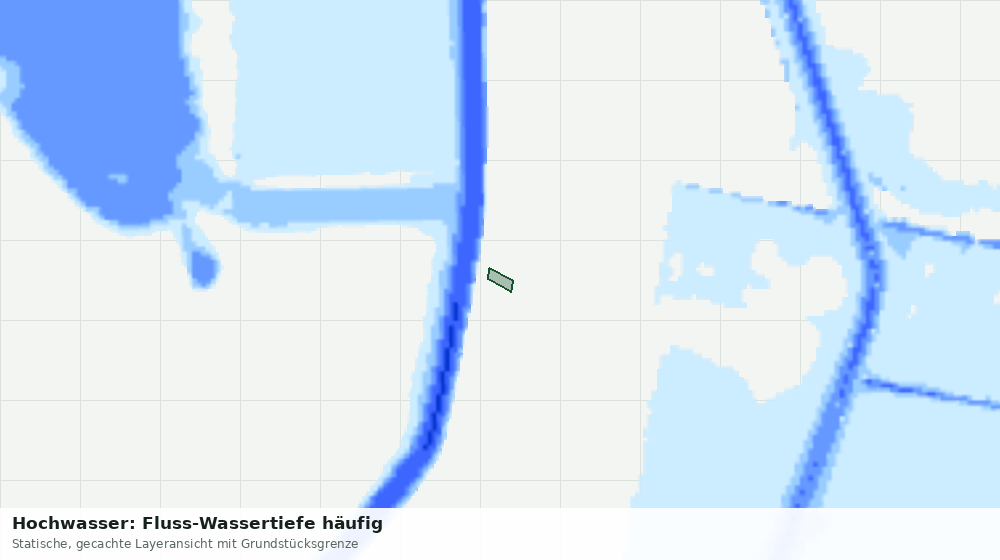 Statische Kartenansicht: Hochwasser: Fluss-Wassertiefe häufig