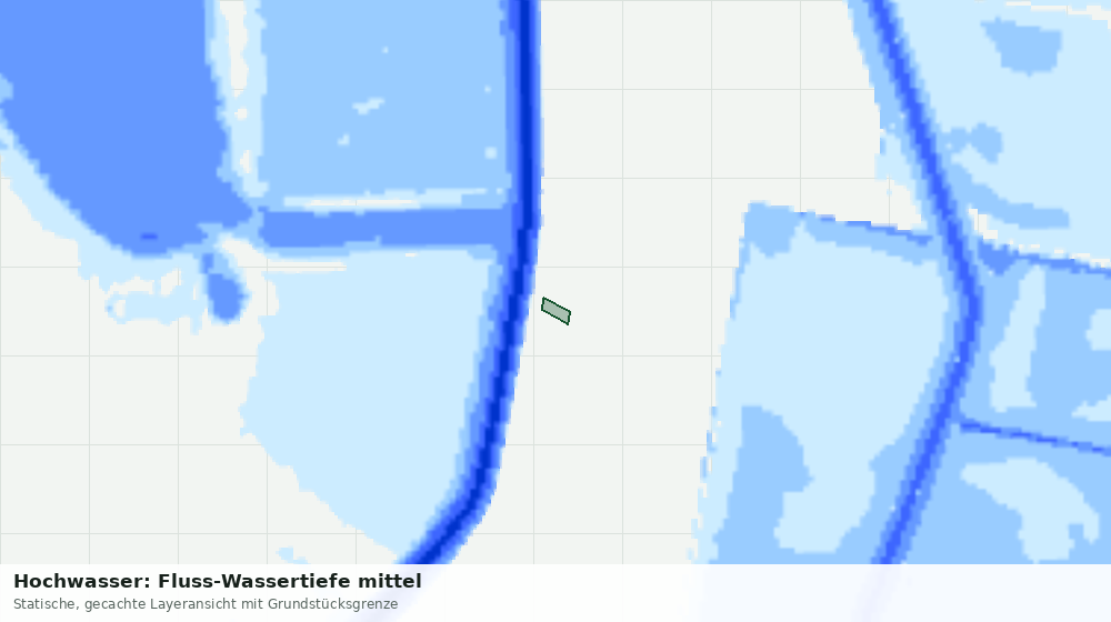 Statische Kartenansicht: Hochwasser: Fluss-Wassertiefe mittel