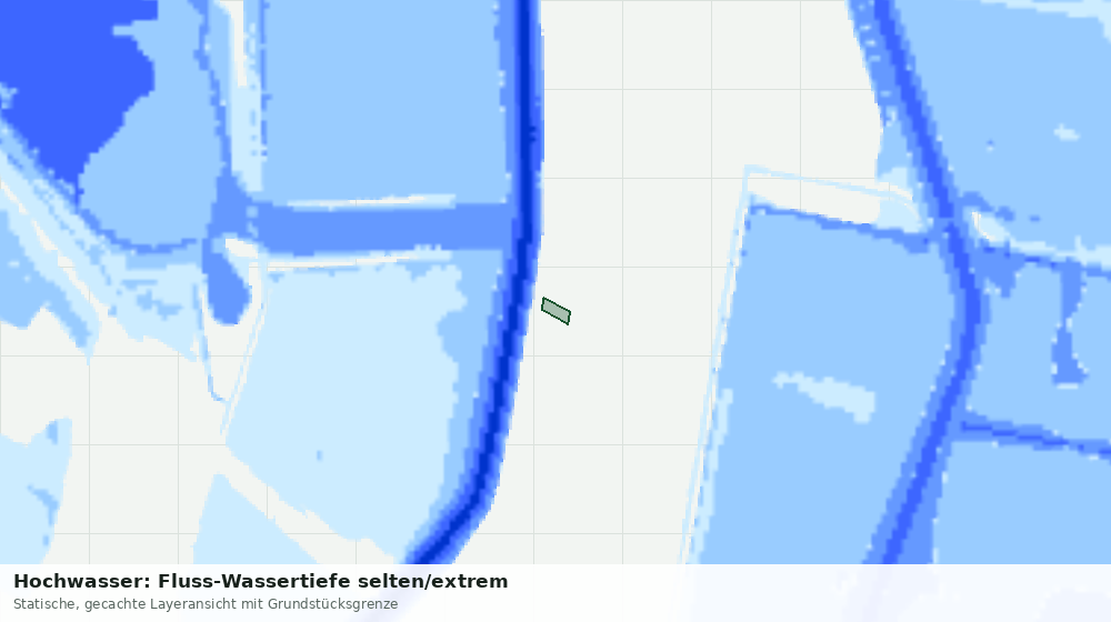 Statische Kartenansicht: Hochwasser: Fluss-Wassertiefe selten/extrem