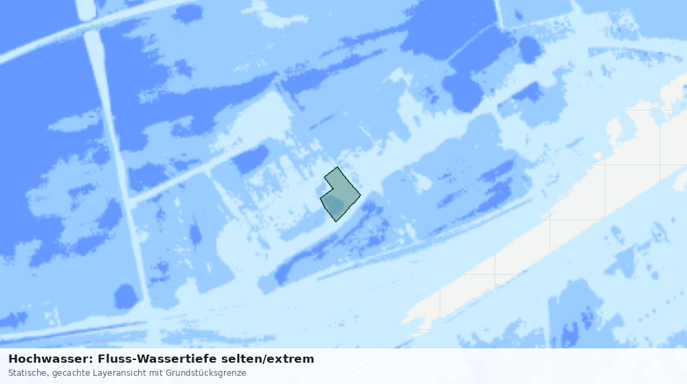 Statische Kartenansicht: Hochwasser: Fluss-Wassertiefe selten/extrem