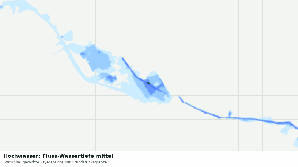 Statische Kartenansicht: Hochwasser: Fluss-Wassertiefe mittel