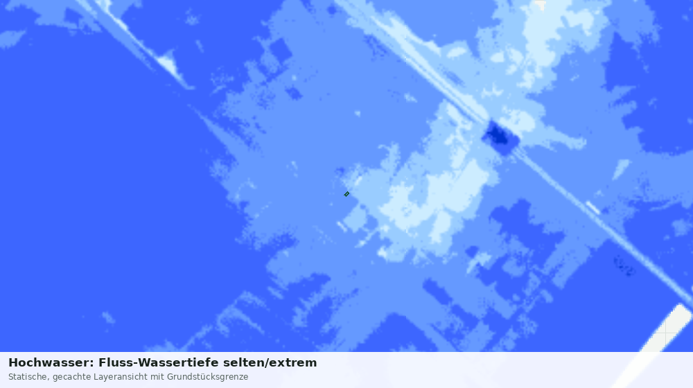 Statische Kartenansicht: Hochwasser: Fluss-Wassertiefe selten/extrem