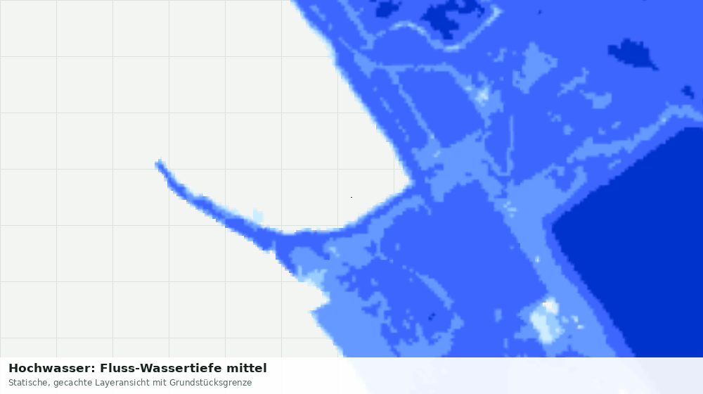 Statische Kartenansicht: Hochwasser: Fluss-Wassertiefe mittel