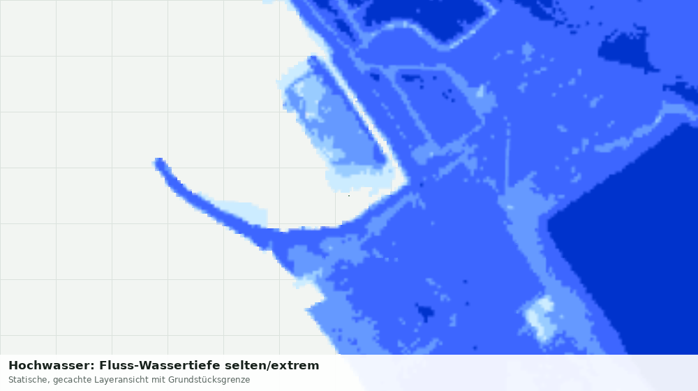 Statische Kartenansicht: Hochwasser: Fluss-Wassertiefe selten/extrem