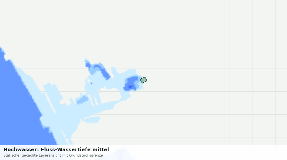 Statische Kartenansicht: Hochwasser: Fluss-Wassertiefe mittel