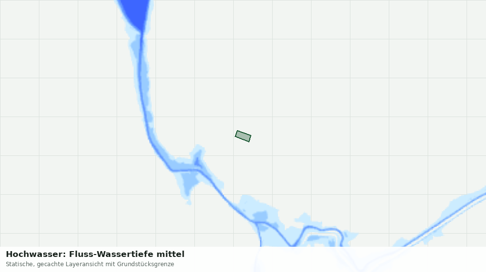 Statische Kartenansicht: Hochwasser: Fluss-Wassertiefe mittel