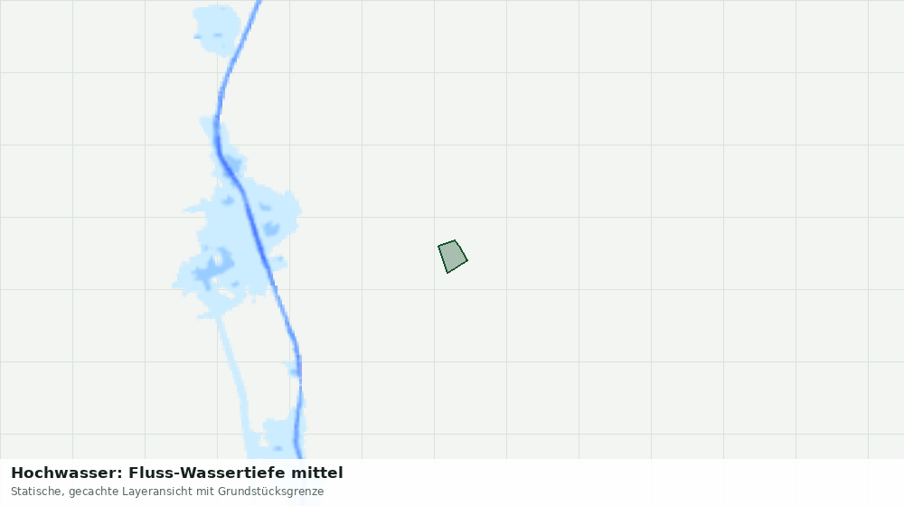 Statische Kartenansicht: Hochwasser: Fluss-Wassertiefe mittel