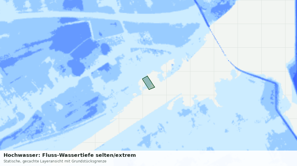 Statische Kartenansicht: Hochwasser: Fluss-Wassertiefe selten/extrem