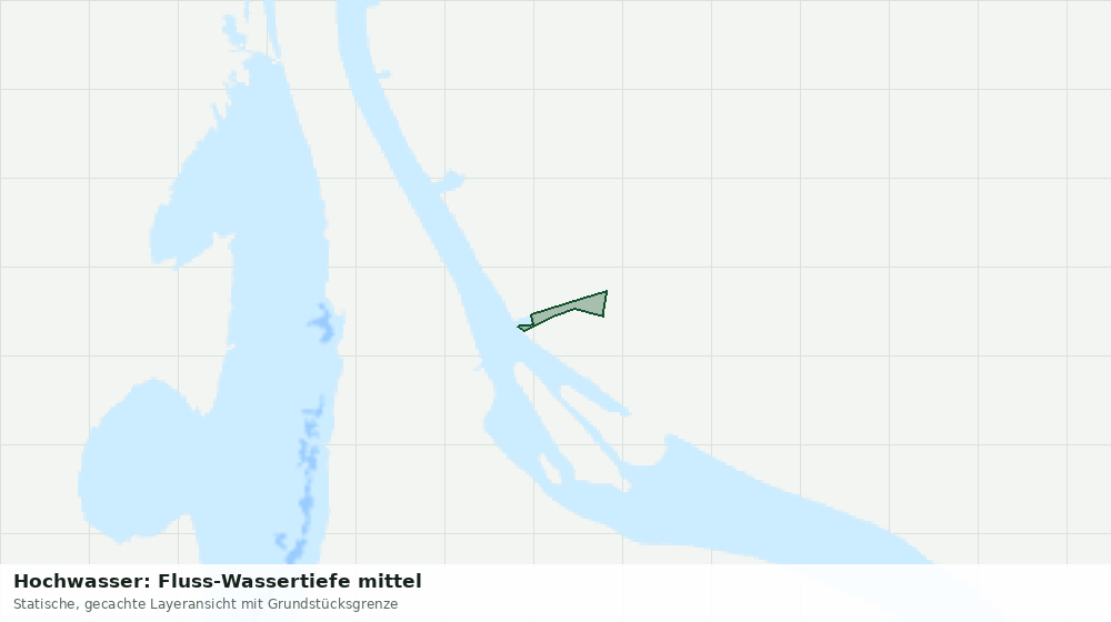 Statische Kartenansicht: Hochwasser: Fluss-Wassertiefe mittel