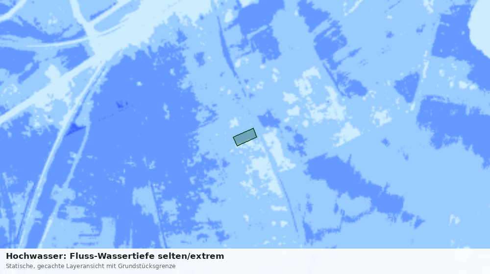 Statische Kartenansicht: Hochwasser: Fluss-Wassertiefe selten/extrem
