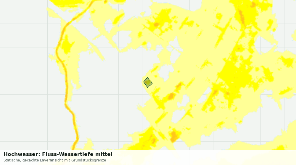 Statische Kartenansicht: Hochwasser: Fluss-Wassertiefe mittel