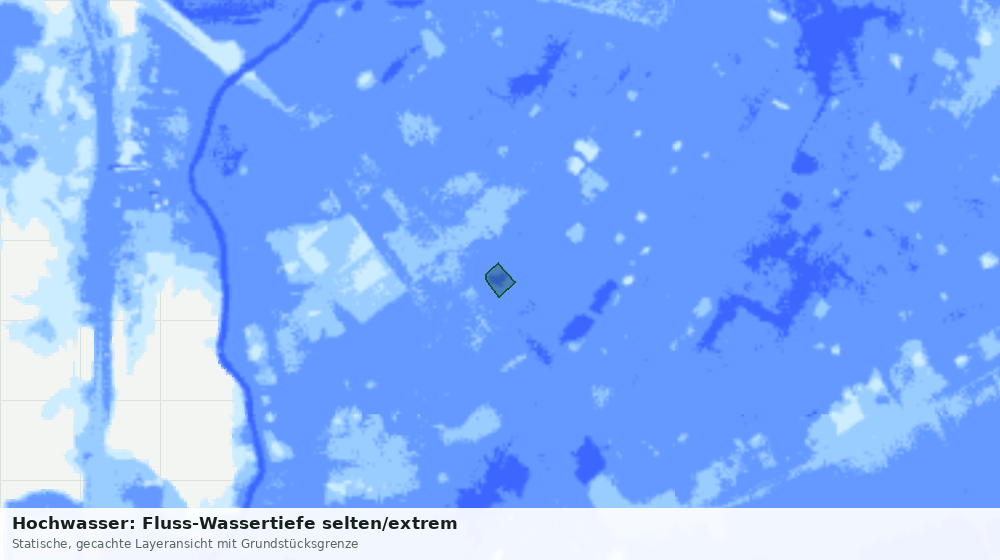 Statische Kartenansicht: Hochwasser: Fluss-Wassertiefe selten/extrem