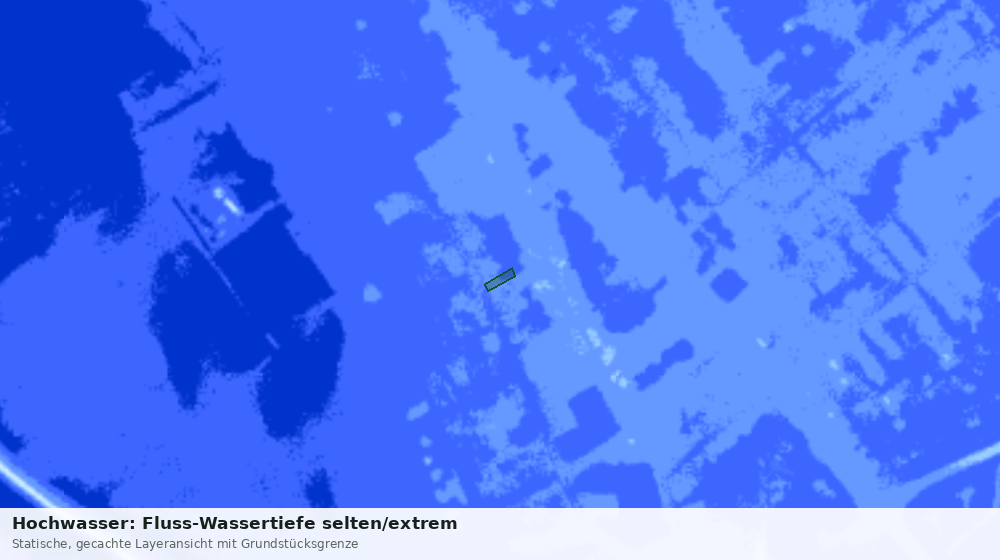 Statische Kartenansicht: Hochwasser: Fluss-Wassertiefe selten/extrem