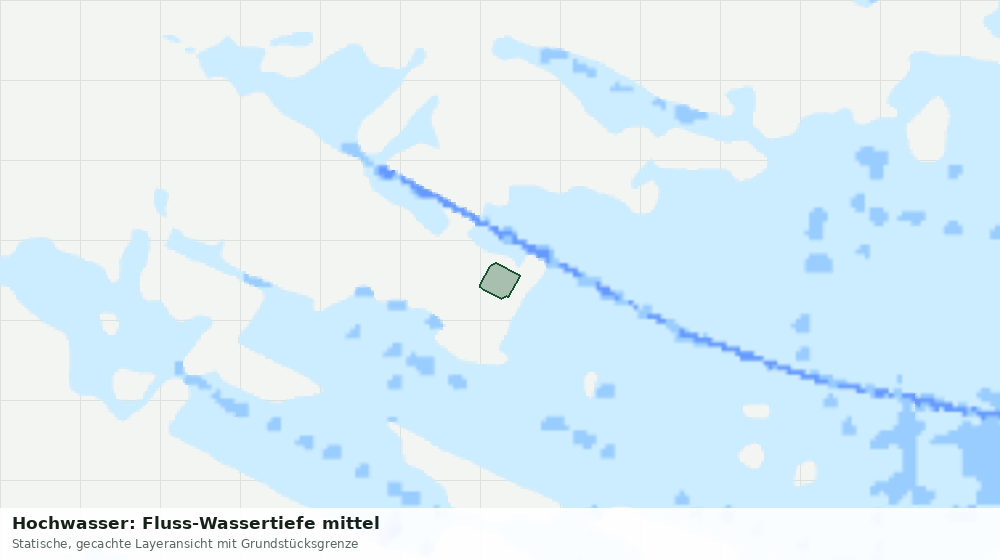 Statische Kartenansicht: Hochwasser: Fluss-Wassertiefe mittel