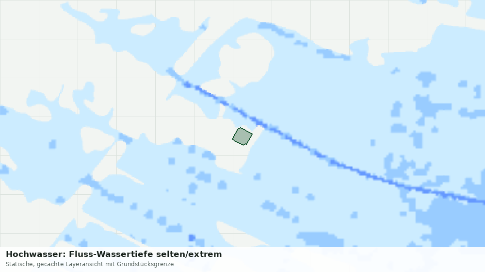 Statische Kartenansicht: Hochwasser: Fluss-Wassertiefe selten/extrem