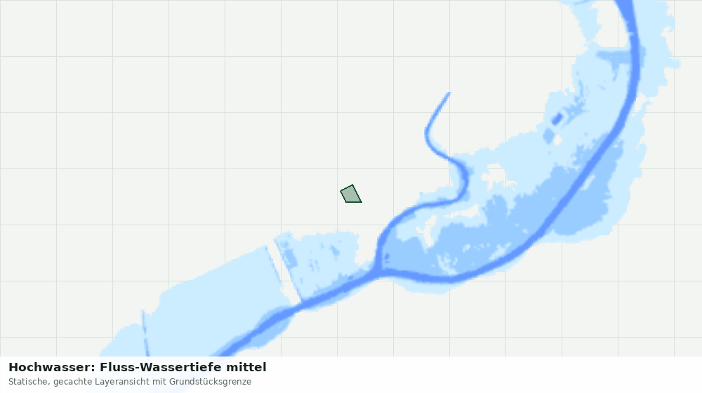 Statische Kartenansicht: Hochwasser: Fluss-Wassertiefe mittel