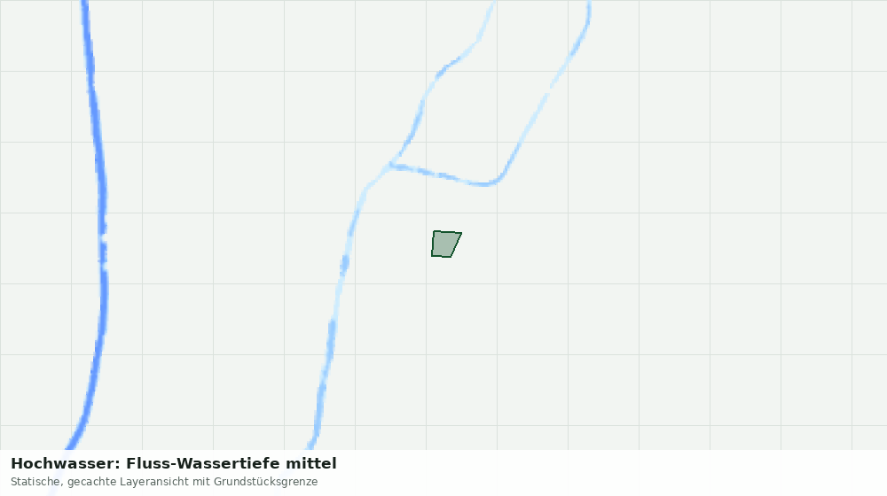 Statische Kartenansicht: Hochwasser: Fluss-Wassertiefe mittel