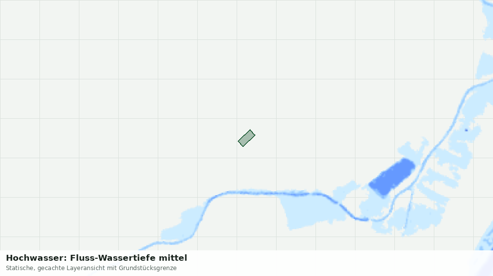 Statische Kartenansicht: Hochwasser: Fluss-Wassertiefe mittel