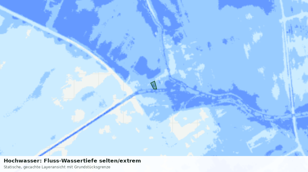 Statische Kartenansicht: Hochwasser: Fluss-Wassertiefe selten/extrem