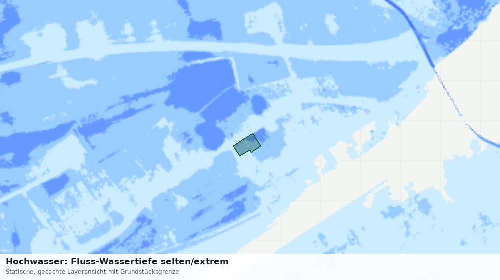 Statische Kartenansicht: Hochwasser: Fluss-Wassertiefe selten/extrem