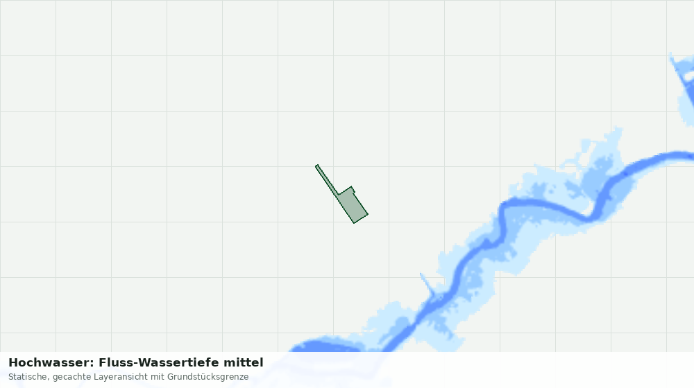 Statische Kartenansicht: Hochwasser: Fluss-Wassertiefe mittel