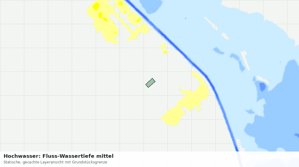 Statische Kartenansicht: Hochwasser: Fluss-Wassertiefe mittel