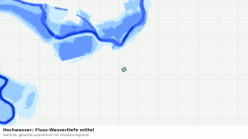 Statische Kartenansicht: Hochwasser: Fluss-Wassertiefe mittel