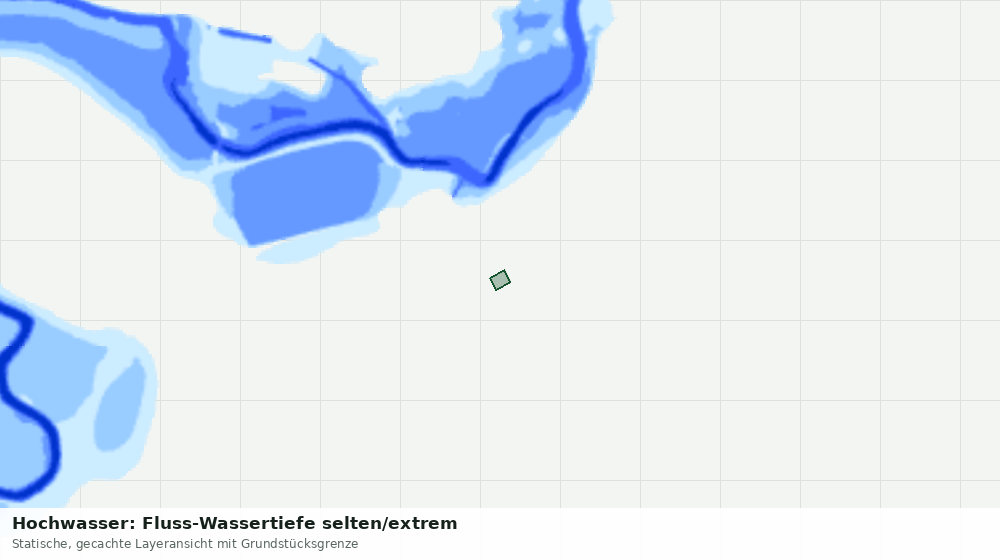 Statische Kartenansicht: Hochwasser: Fluss-Wassertiefe selten/extrem