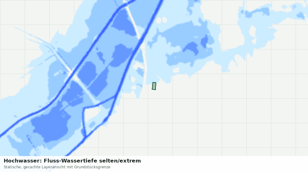 Statische Kartenansicht: Hochwasser: Fluss-Wassertiefe selten/extrem