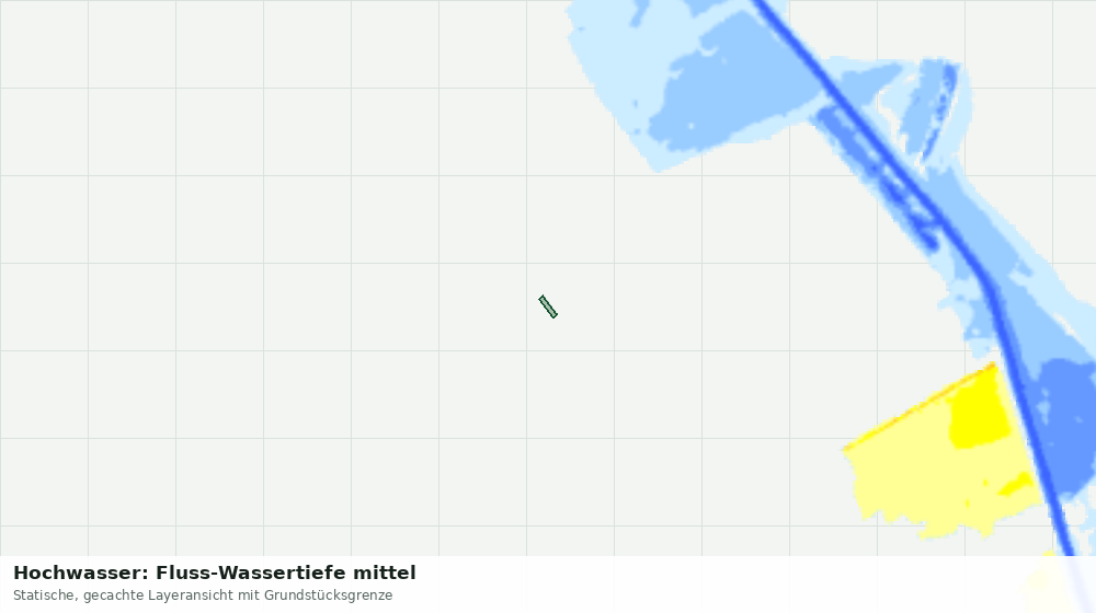 Statische Kartenansicht: Hochwasser: Fluss-Wassertiefe mittel