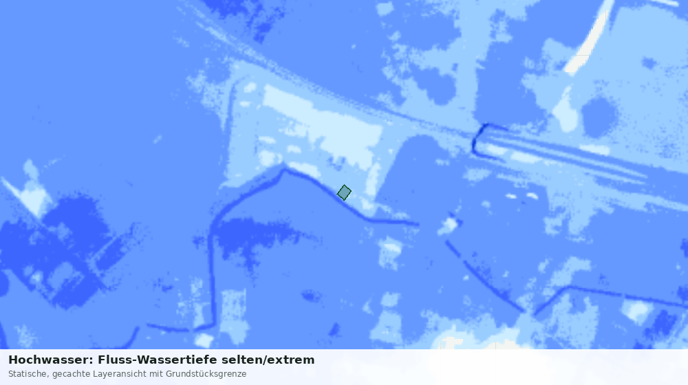 Statische Kartenansicht: Hochwasser: Fluss-Wassertiefe selten/extrem