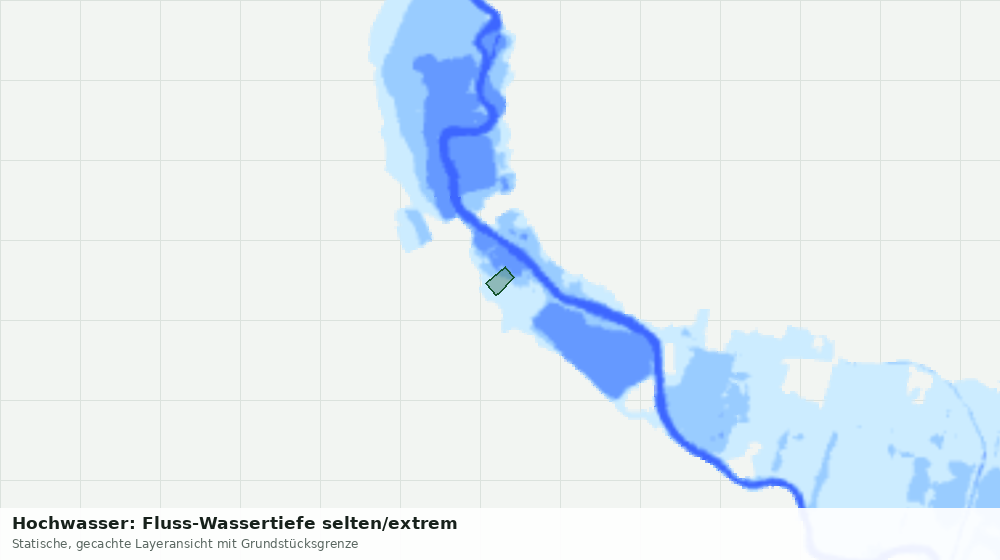 Statische Kartenansicht: Hochwasser: Fluss-Wassertiefe selten/extrem