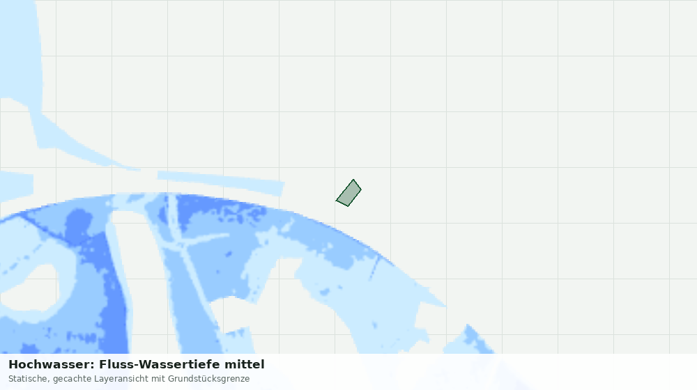 Statische Kartenansicht: Hochwasser: Fluss-Wassertiefe mittel