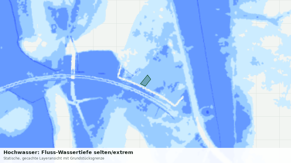 Statische Kartenansicht: Hochwasser: Fluss-Wassertiefe selten/extrem