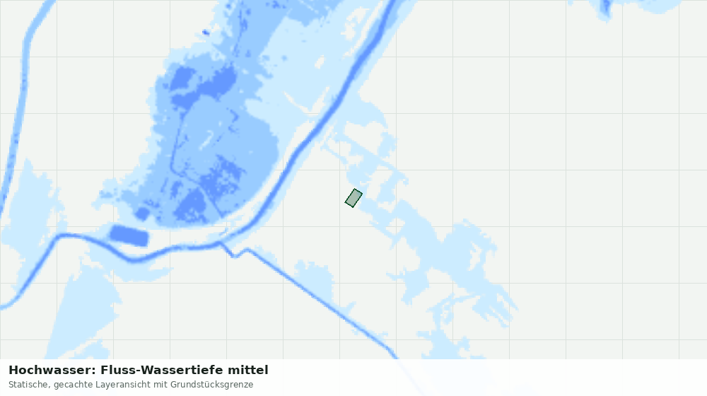 Statische Kartenansicht: Hochwasser: Fluss-Wassertiefe mittel