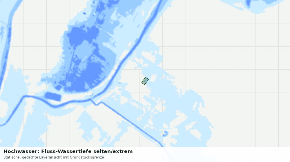 Statische Kartenansicht: Hochwasser: Fluss-Wassertiefe selten/extrem
