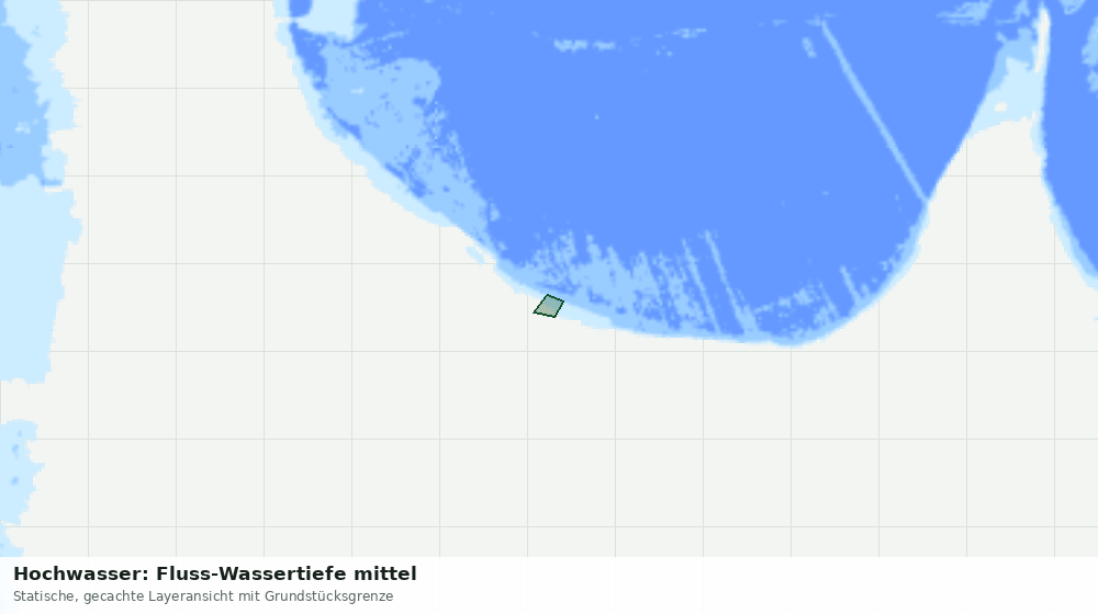 Statische Kartenansicht: Hochwasser: Fluss-Wassertiefe mittel