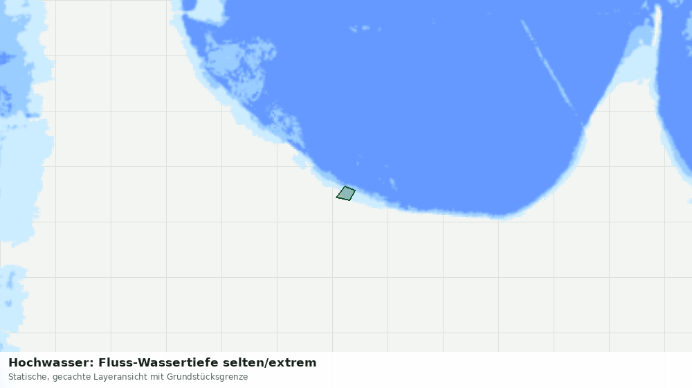 Statische Kartenansicht: Hochwasser: Fluss-Wassertiefe selten/extrem