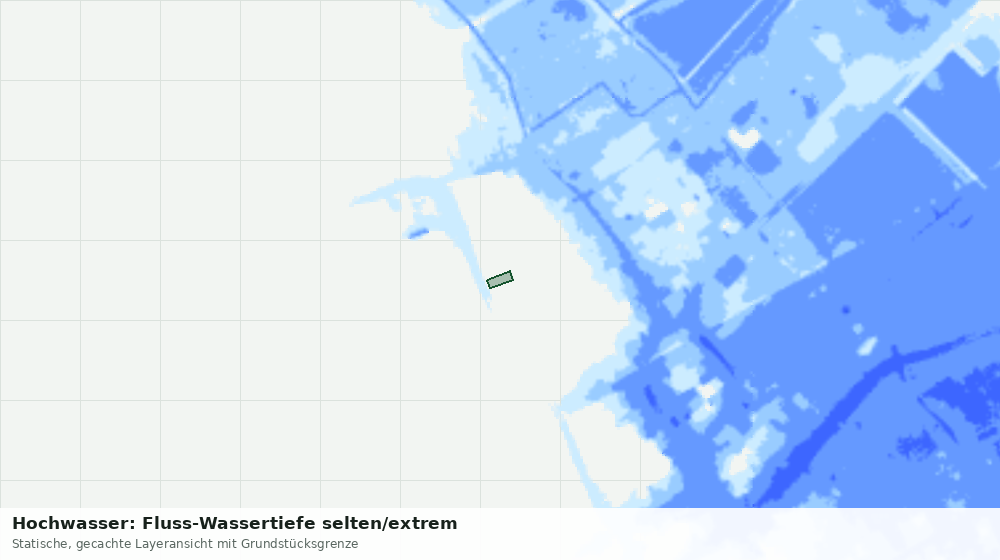 Statische Kartenansicht: Hochwasser: Fluss-Wassertiefe selten/extrem