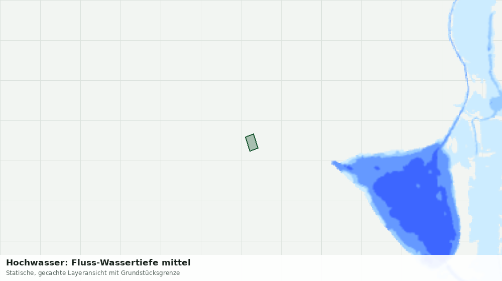 Statische Kartenansicht: Hochwasser: Fluss-Wassertiefe mittel