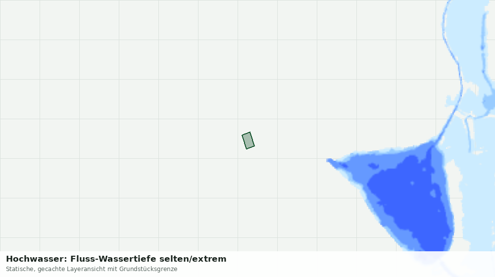 Statische Kartenansicht: Hochwasser: Fluss-Wassertiefe selten/extrem