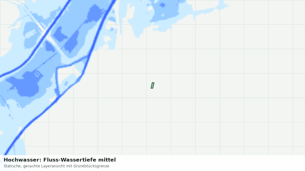 Statische Kartenansicht: Hochwasser: Fluss-Wassertiefe mittel