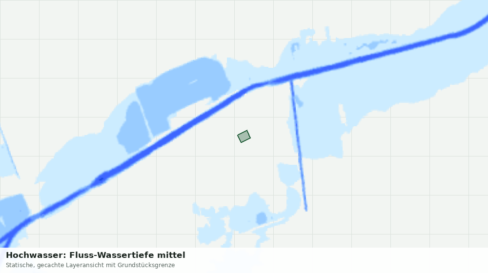 Statische Kartenansicht: Hochwasser: Fluss-Wassertiefe mittel