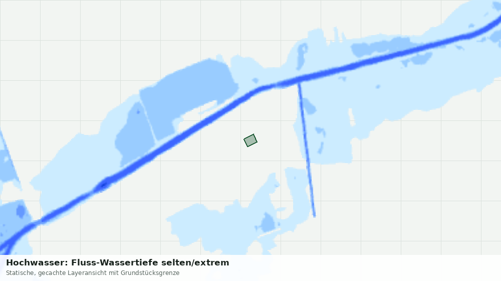 Statische Kartenansicht: Hochwasser: Fluss-Wassertiefe selten/extrem