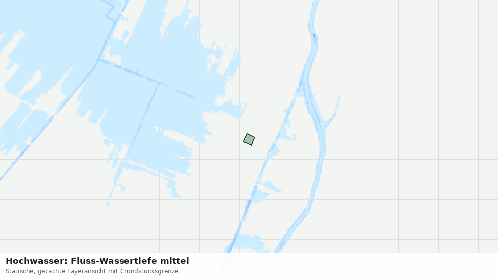 Statische Kartenansicht: Hochwasser: Fluss-Wassertiefe mittel