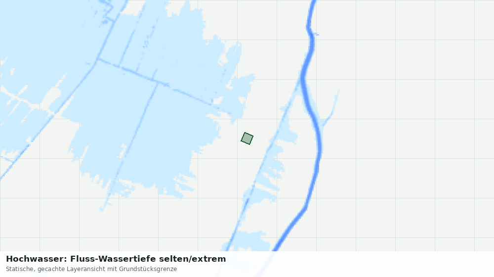 Statische Kartenansicht: Hochwasser: Fluss-Wassertiefe selten/extrem