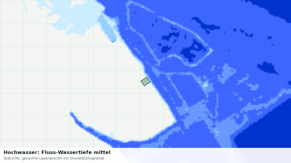 Statische Kartenansicht: Hochwasser: Fluss-Wassertiefe mittel