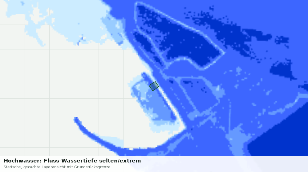 Statische Kartenansicht: Hochwasser: Fluss-Wassertiefe selten/extrem