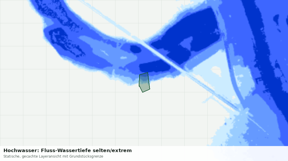 Statische Kartenansicht: Hochwasser: Fluss-Wassertiefe selten/extrem